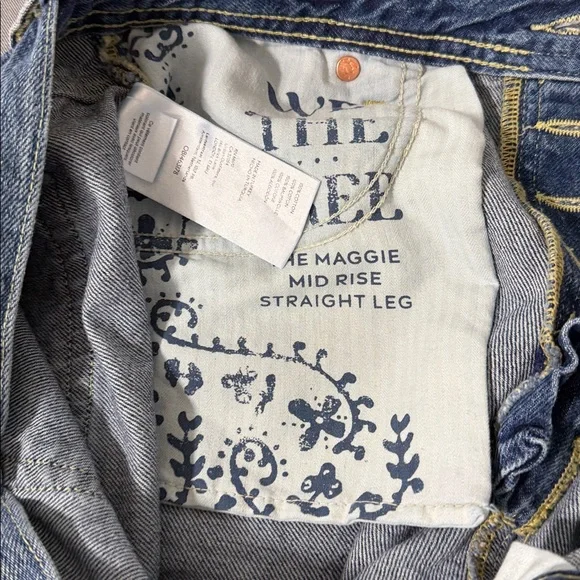 Free People We The Free Button Fly Distressed Raw Hem Cropped Jeans 28 G-4 - Picture 10 of 14